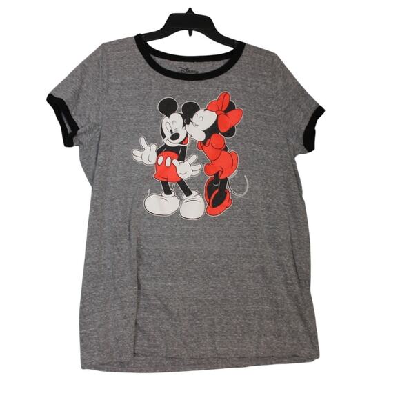 Disney Womens‎ Graphic Minnie/Mickey Mouse TShirt Size 1 - Picture 1 of 4